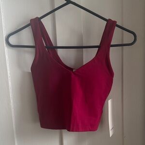 lululemon athletica V-Neck Sleeveless Crop Top - Wine